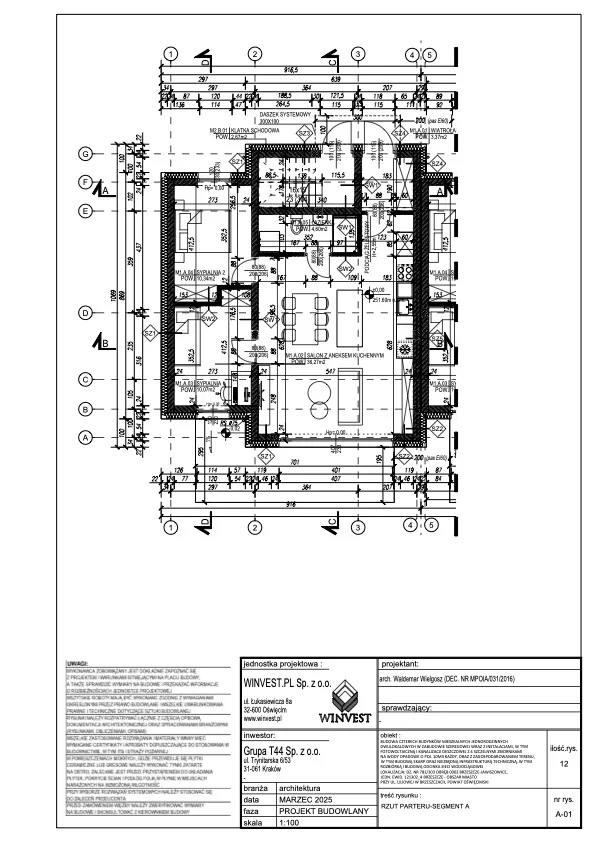 Rzut parteru — Segment A
